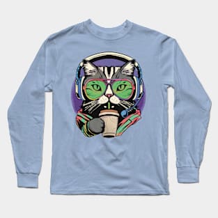 Cat Gamer Long Sleeve T-Shirt